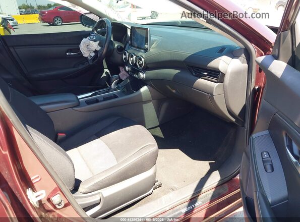 3N1AB8CV9MY248184 2021 NISSAN SENTRA Бордовый Вид салона спереди