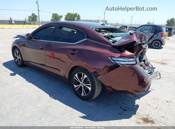 3N1AB8CV9MY248184 2021 NISSAN SENTRA Бордовый Задняя левая четверть