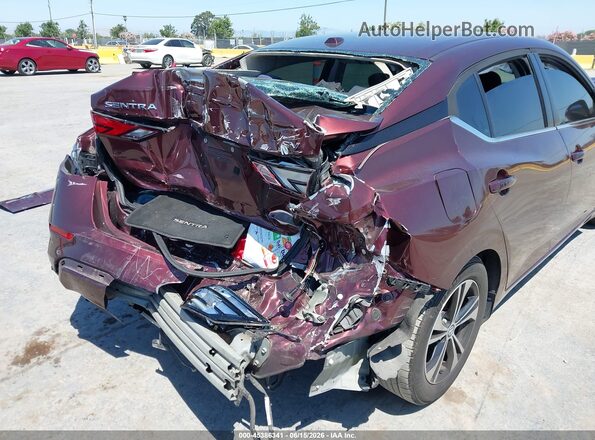 3N1AB8CV9MY248184 2021 NISSAN SENTRA Бордовый Вид задней части салона