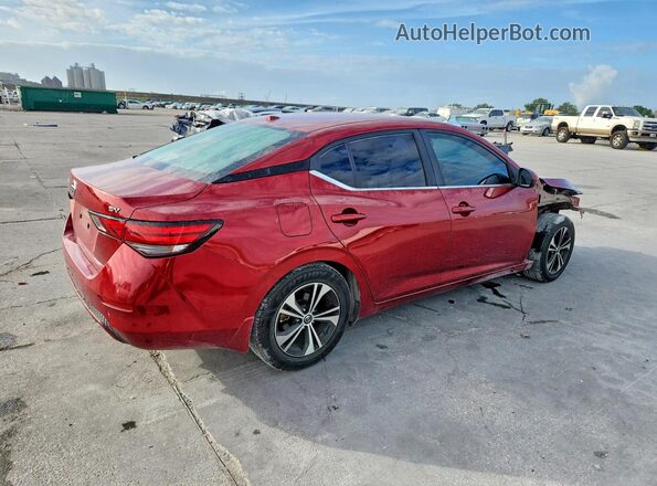3N1AB8CV9MY266622 2021 NISSAN SENTRA Red Trasero derecho