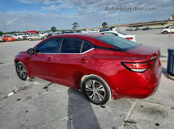 3N1AB8CV9MY266622 2021 NISSAN SENTRA Red Trasero izquierdo