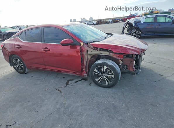 3N1AB8CV9MY266622 2021 NISSAN SENTRA Red Delantero derecho