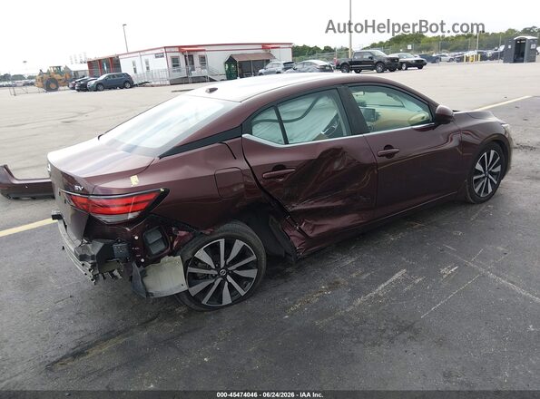 3N1AB8CV9MY294002 2021 NISSAN SENTRA Maroon Trasero derecho