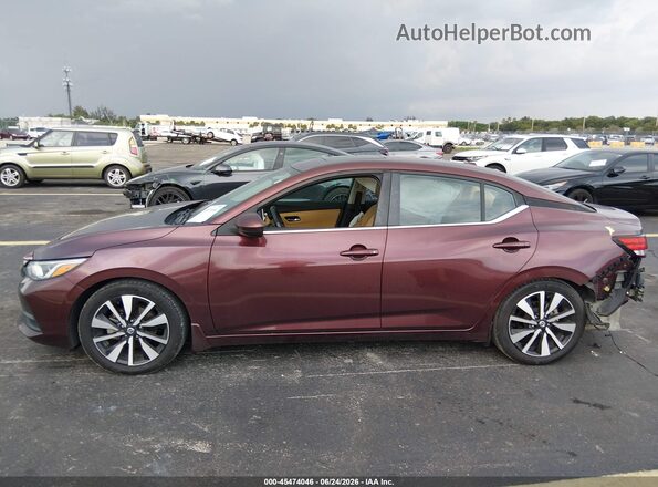 3N1AB8CV9MY294002 2021 NISSAN SENTRA Maroon 