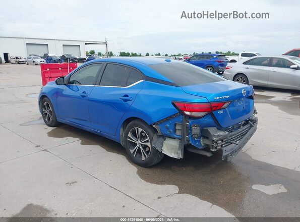 3N1AB8CV9MY298762 2021 NISSAN SENTRA Синий Задняя левая четверть