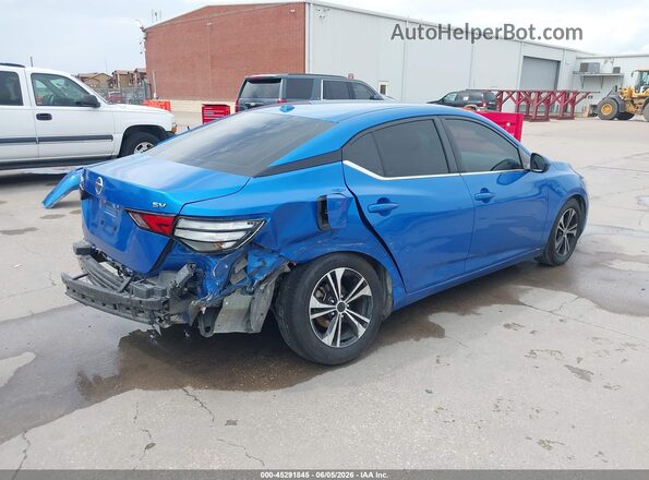3N1AB8CV9MY298762 2021 NISSAN SENTRA Синий Задняя правая четверть