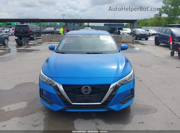 3N1AB8CV9MY298762 2021 NISSAN SENTRA Синий Вид задней части салона