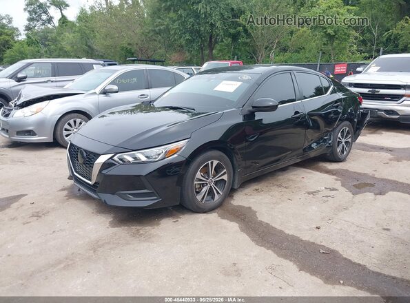 3N1AB8CV9MY327452 2021 NISSAN SENTRA SV W/CONTINUO Black Передня ліва чверть