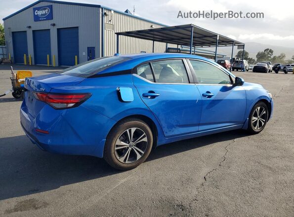3N1AB8CV9NY295281 2022 NISSAN SENTRA Синий Задняя правая четверть