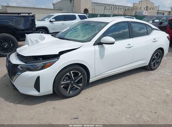 3N1AB8CV9SY303276 2025 NISSAN SENTRA White წინა მარცხენა ხედი სამი მეოთხედიდან