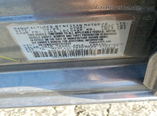 3N1AB8CV9SY327870 2025 NISSAN SENTRA Gray Vista del compartimento del motor