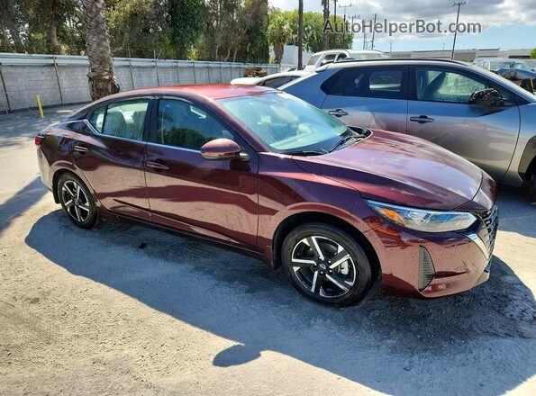 3N1AB8CV9SY370055 2025 NISSAN SENTRA Maroon Передня права чверть
