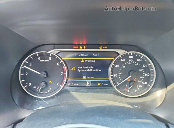 3N1AB8CV9SY370055 2025 NISSAN SENTRA Maroon Вид щитка приладів