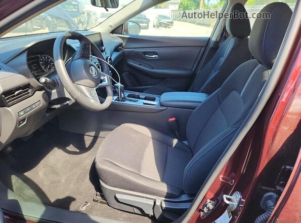 3N1AB8CV9SY370055 2025 NISSAN SENTRA Maroon Вид салону спереду
