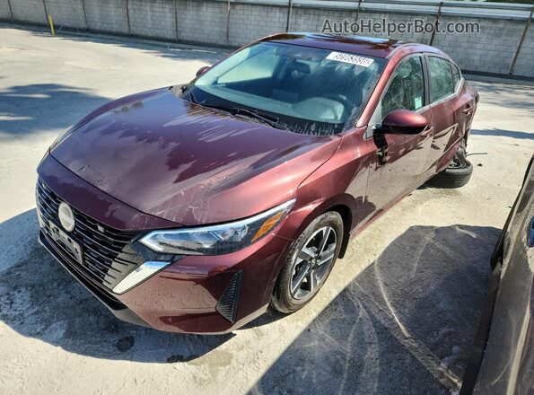3N1AB8CV9SY370055 2025 NISSAN SENTRA Maroon Панорамний вид салону 360°