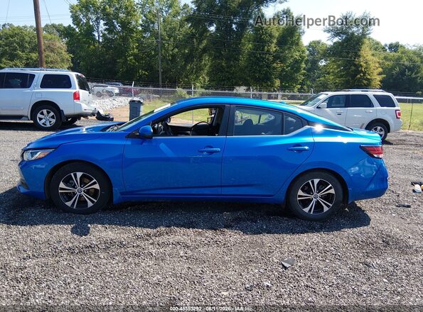 3N1AB8CVXMY204341 2021 NISSAN SENTRA Blue Սալոնի 360 աստիճան տեսք