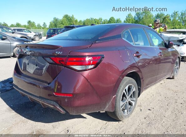3N1AB8CVXMY319439 2021 NISSAN SENTRA Темно-бордовый Задняя правая четверть