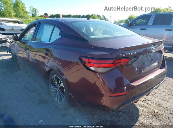 3N1AB8CVXMY319439 2021 NISSAN SENTRA Темно-бордовый Задняя левая четверть