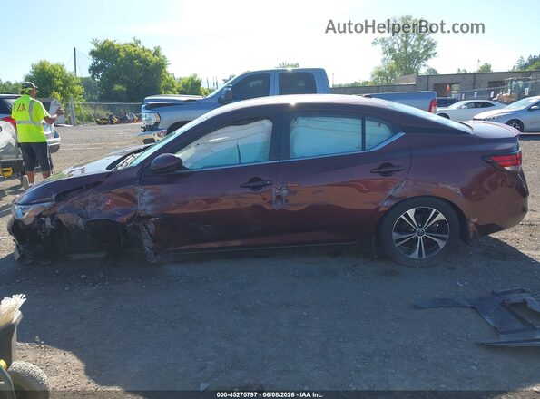 3N1AB8CVXMY319439 2021 NISSAN SENTRA Темно-бордовый Панорамный вид салона 360°