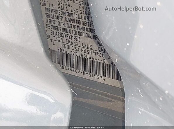 3N1AB8CVXRY319576 2024 NISSAN SENTRA Серый Вид подкапотного пространства
