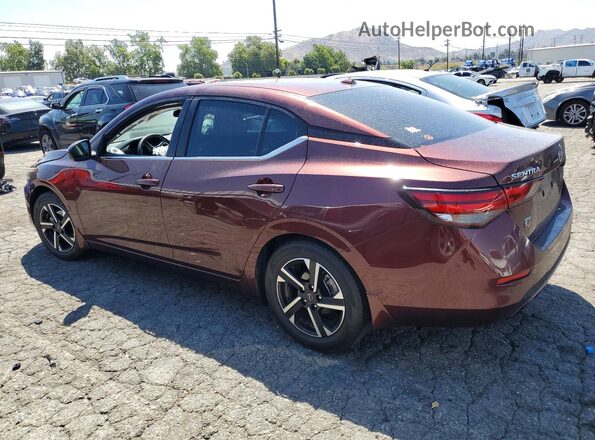 3N1AB8CVXSY247459 2025 NISSAN SENTRA Burgundy Trasero izquierdo