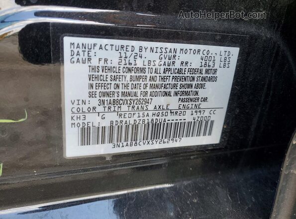 3N1AB8CVXSY262947 2025 NISSAN SENTRA Black 