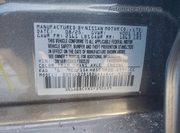 3N1AB8CVXSY390539 2025 NISSAN SENTRA Charcoal Շարժիչի բաժամունքի տեսք
