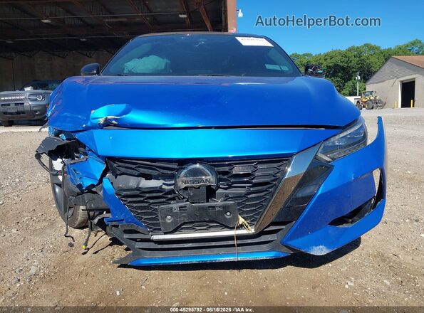 3N1AB8DV0MY263932 2021 NISSAN SENTRA Синий Вид задней части салона
