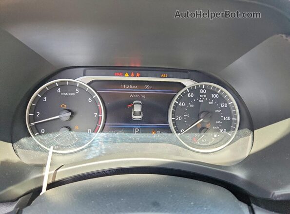 3N1AB8DV0MY316676 2021 NISSAN SENTRA Серый Вид щитка приборов