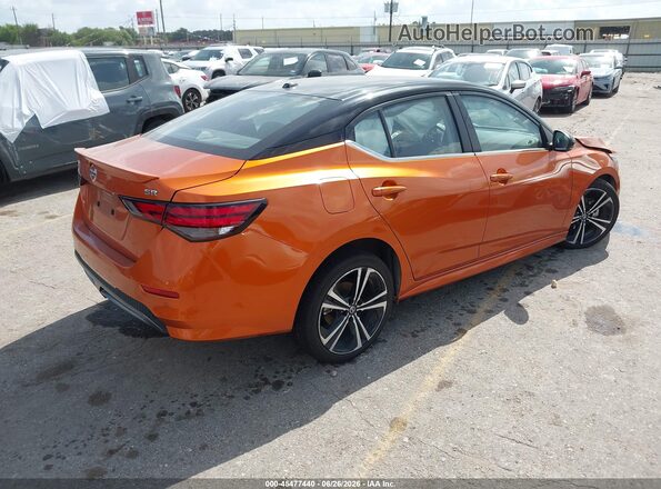 3N1AB8DV1NY236451 2022 NISSAN SENTRA Оранжевый Задняя правая четверть