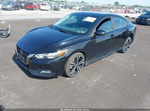3N1AB8DV2MY206311 2021 NISSAN SENTRA Black წინა მარცხენა ხედი სამი მეოთხედიდან