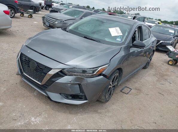 3N1AB8DV2MY313830 2021 NISSAN SENTRA Gray Առջևի ձախ երեք քառորդ տեսարան