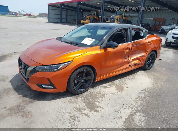 3N1AB8DV2NY207184 2022 NISSAN SENTRA Оранжевый Передняя левая четверть