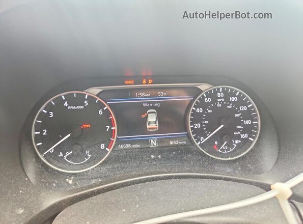 3N1AB8DV2NY308712 2022 NISSAN SENTRA Red Instrument cluster view