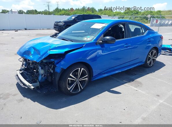 3N1AB8DV3MY209086 2021 NISSAN SENTRA Синий Передняя левая четверть