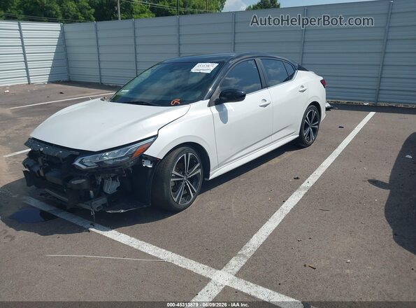 3N1AB8DV3MY257459 2021 NISSAN SENTRA Белый Передняя левая четверть