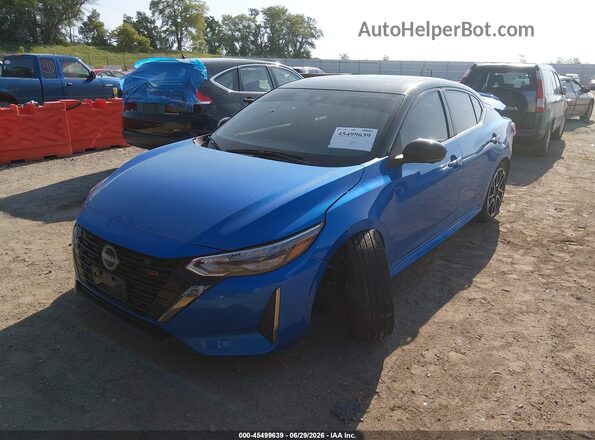 3N1AB8DV3RY282272 2024 NISSAN SENTRA Blue წინა მარცხენა ხედი სამი მეოთხედიდან