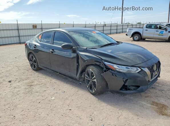 3N1AB8DV4MY201711 2021 NISSAN SENTRA Черный Передняя правая четверть