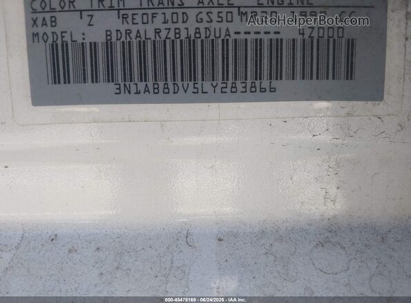 3N1AB8DV5LY283866 2020 NISSAN SENTRA White Vista del compartimento del motor