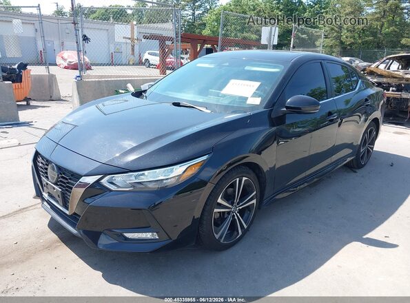 3N1AB8DV5MY203595 2021 NISSAN SENTRA Black Առջևի ձախ երեք քառորդ տեսարան