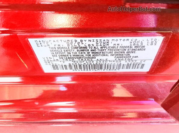 3N1AB8DV6MY248089 2021 NISSAN SENTRA Maroon Vista del compartimento del motor