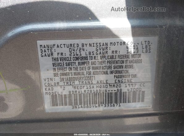 3N1AB8DV6RY335871 2024 NISSAN SENTRA Gray Vista del compartimento del motor