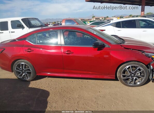3N1AB8DV6SY294082 2025 NISSAN SENTRA Burgundy Вид задньої частини салону