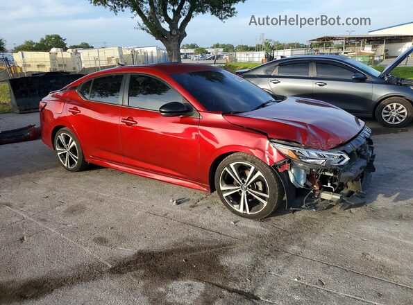 3N1AB8DV7MY211391 2021 NISSAN SENTRA Red Delantero derecho