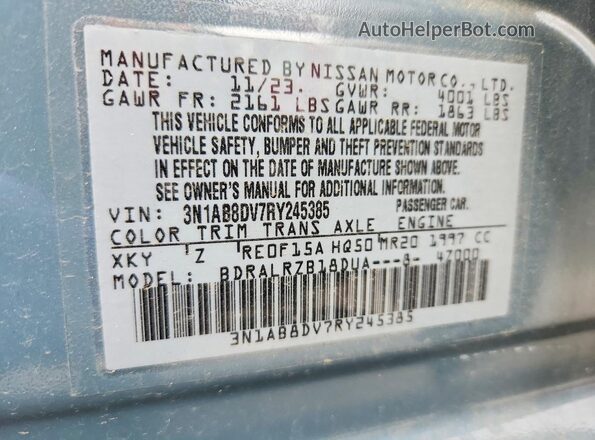 3N1AB8DV7RY245385 2024 NISSAN SENTRA Teal Vista del compartimento del motor