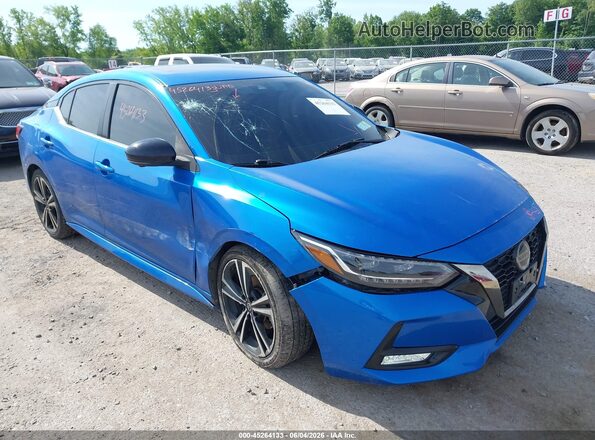 3N1AB8DV8MY279988 2021 NISSAN SENTRA Blue წინა ხედი
