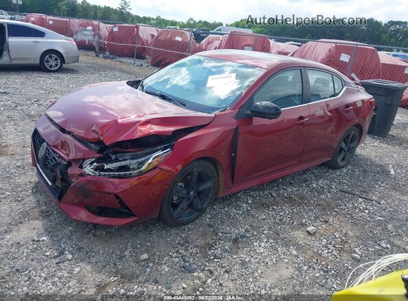 3N1AB8DV9MY287369 2021 NISSAN SENTRA Red Vista tres cuartos delantera izquierda