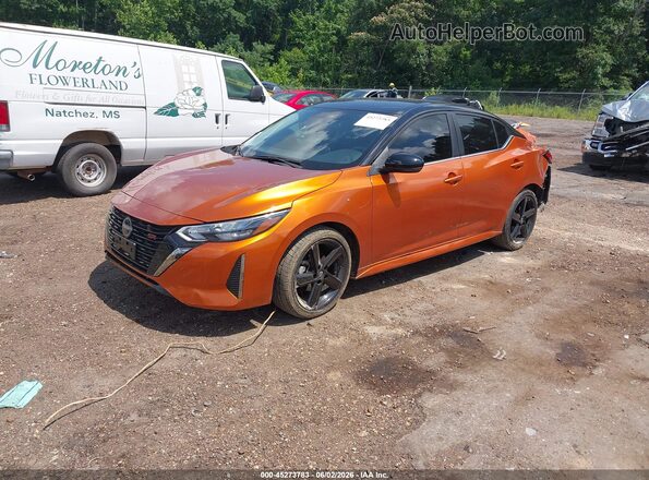 3N1AB8DVXRY238026 2024 NISSAN SENTRA Оранжевый Передняя левая четверть
