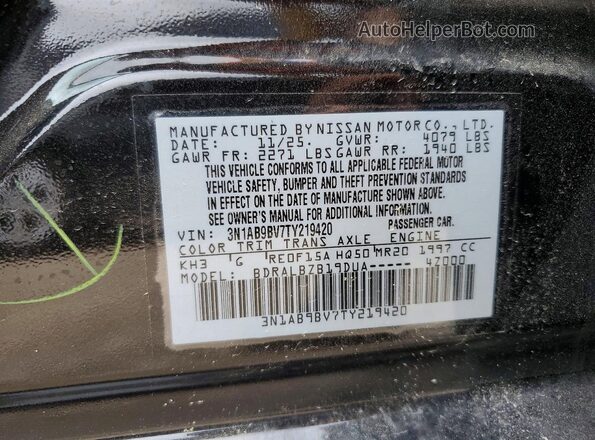 3N1AB9BV7TY219420 2026 NISSAN SENTRA Black Շարժիչի բաժամունքի տեսք