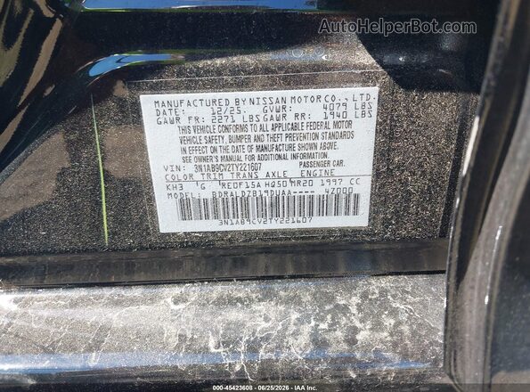 3N1AB9CV2TY221607 2026 NISSAN SENTRA Black Շարժիչի բաժամունքի տեսք